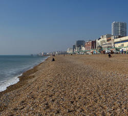 the beach at Brighton
