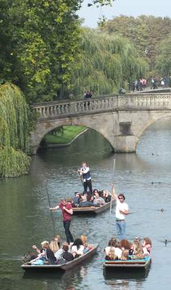 «Punting» en Cambridge